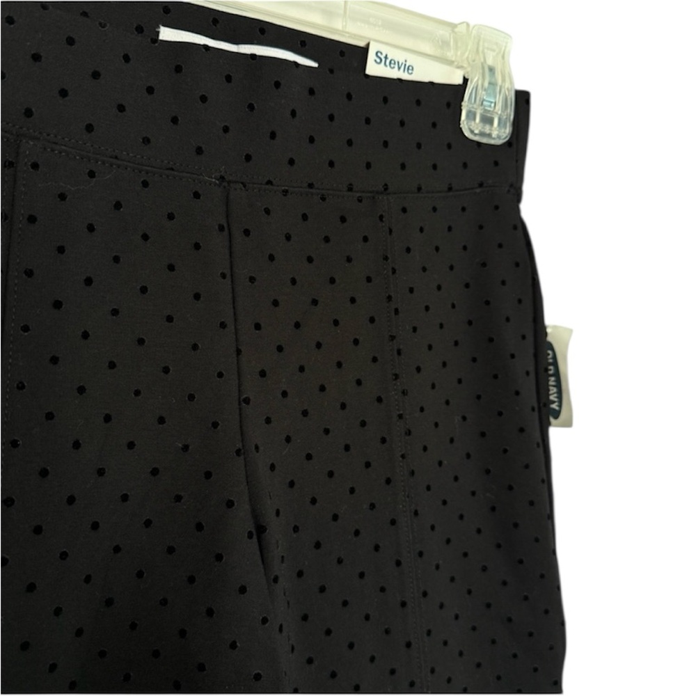 NWT OLD NAVY | Stevie Polka Dot Black Pull On Stretch Dress Pants